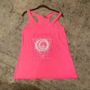 LIVE BY THE SUN DREAM BY THE MOON - Flowy Racerback Tank - NWOT